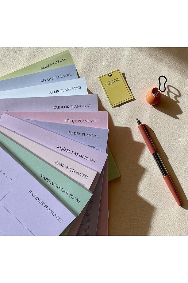 Tarihsiz Masaüstü Planlayıcı Set, 10 Çeşit, Kullan-at Planner - Günlük Planlayıcı - 2