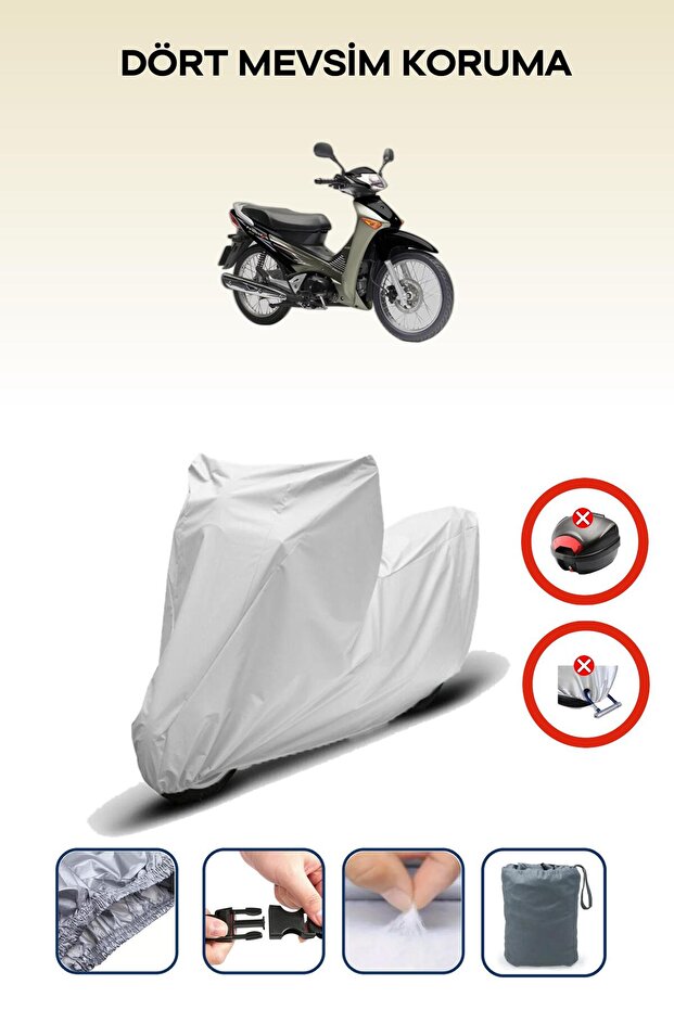 Honda Innova 125 Compatible Gray Motorcycle Brand Rear Bag Compatible
