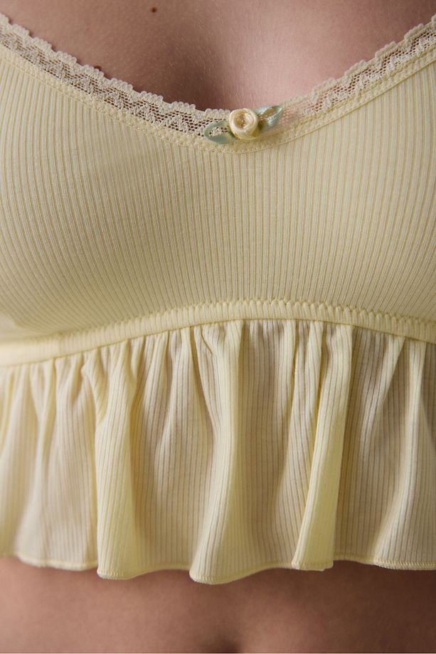 Thin Strap Crop SarıAtlet - 5