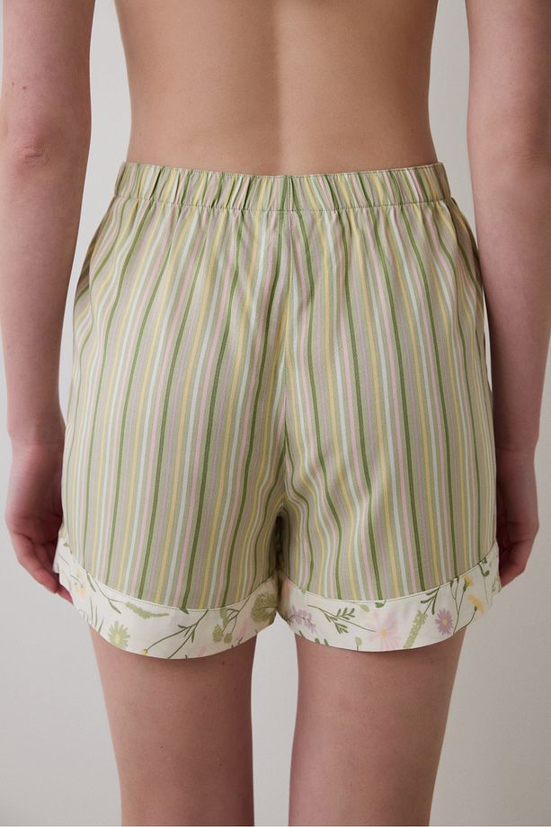 Iris Striped Şort Çok Renkli Pijama Altı - 2