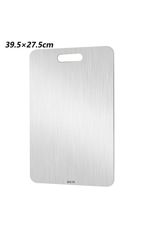 39x28cm Thickened Stainless Steel Cutting Board Antibacterial and Mildew-proof Household Cutting Boa