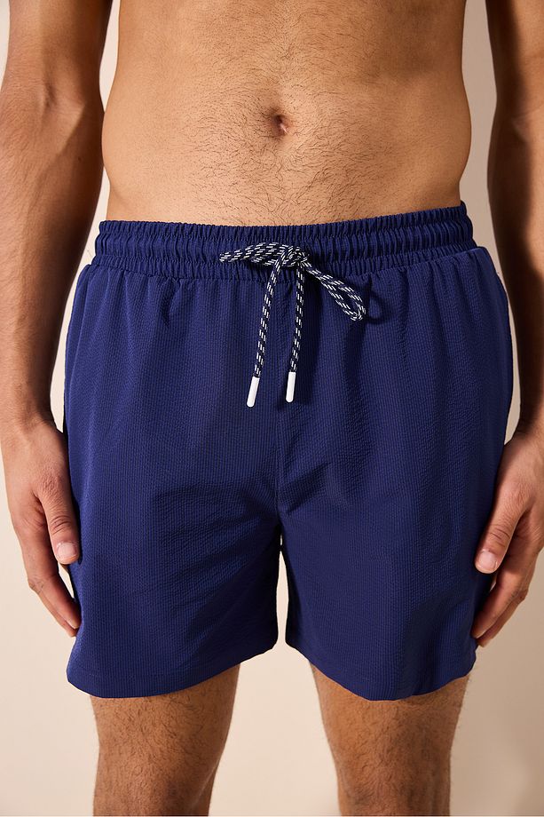 Navy Stripe Deniz Şortu - 3