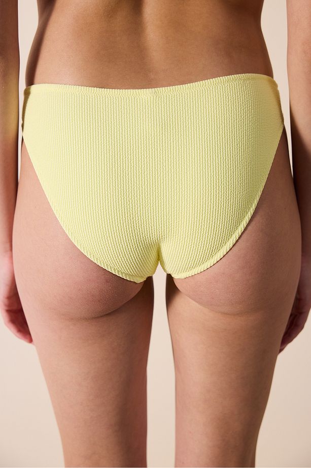 Ruth Slip Dokulu Sarı Bikini Altı - 3
