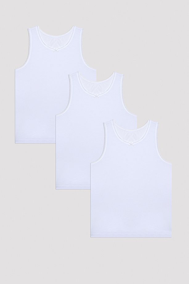 Kız Çocuk W Basic 3lü Çok Renkli Atlet - 1