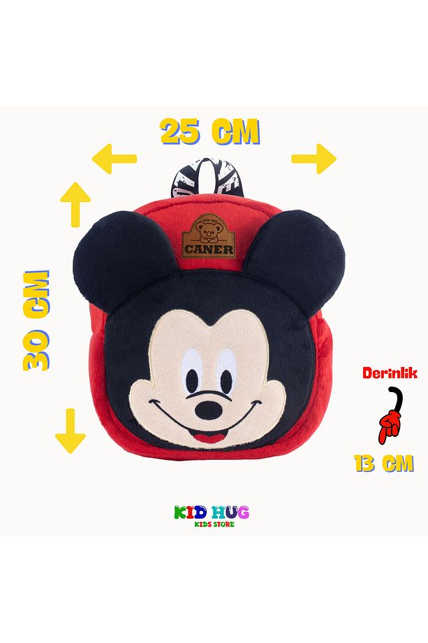 Mickey Mouse Erkek-kız Isimli Çocuk Çantası |soru Sor Isim Ilet| Çocuk Sırt Çantası At Tüyü Kumaş - 5