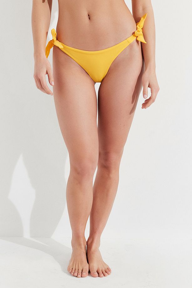 Sarı Basic Brazilian Bikini Altı - 1