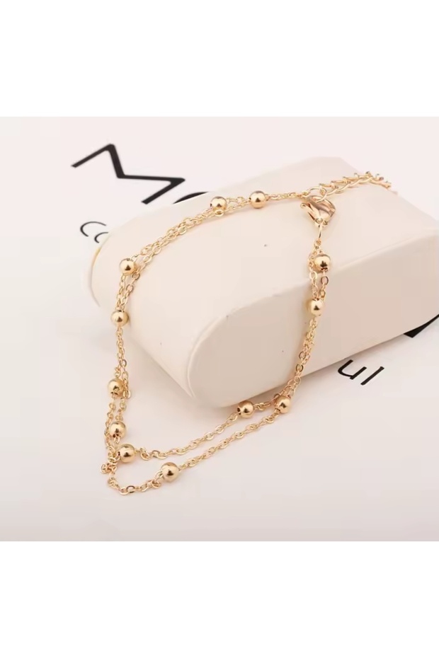 Çift Katlı Top Zincirli Halhal - 1