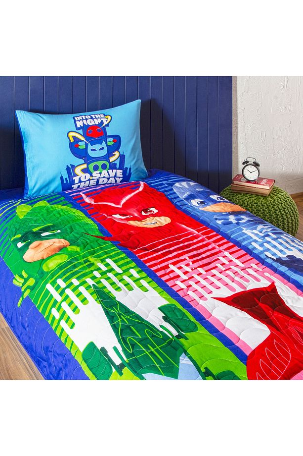 Lisanslı Pj Masks Power Up Tek Kişilik Yatak Örtüsü Seti - 2
