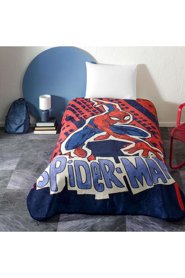 Lisanslı Spiderman Block Tek Kişilik Battaniye - 1