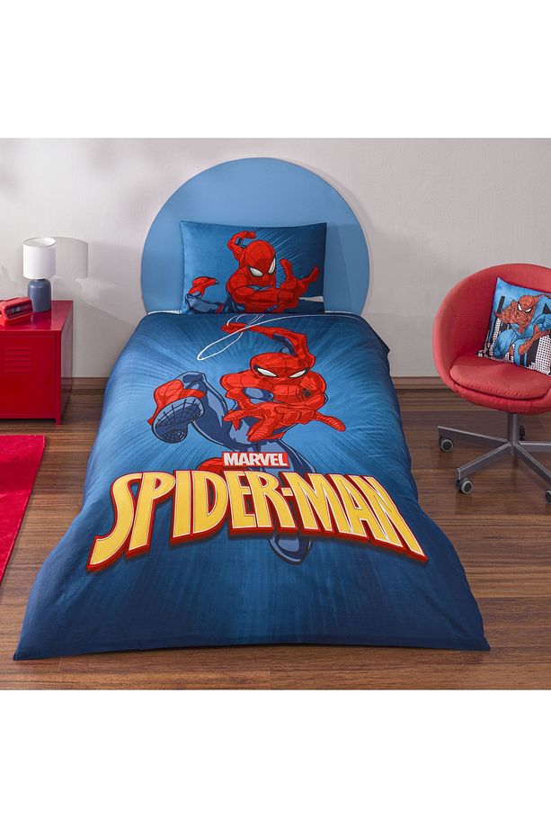 Taç Lisanslı Spiderman Classical Tek Kişilik Pamuk Nevresim Takımı - 1
