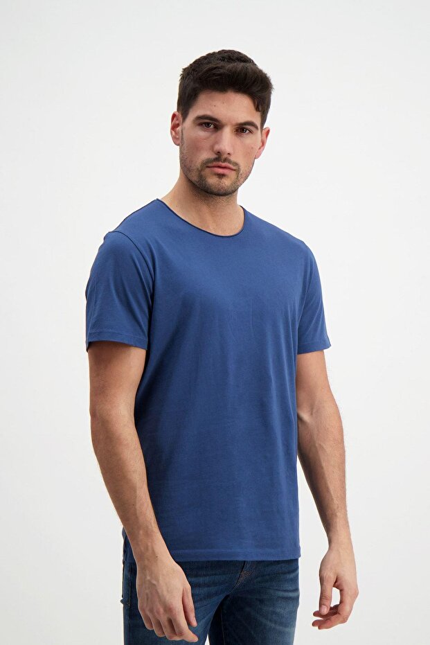 Ανδρικό μπλουζάκι Navy Blue Basic - 3