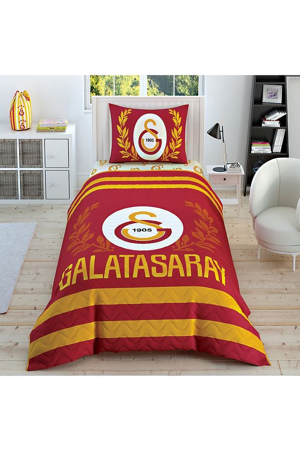 Lisanslı Galatasaray Kırmızı Pamuk Tek Kişilik Complete Set - 1