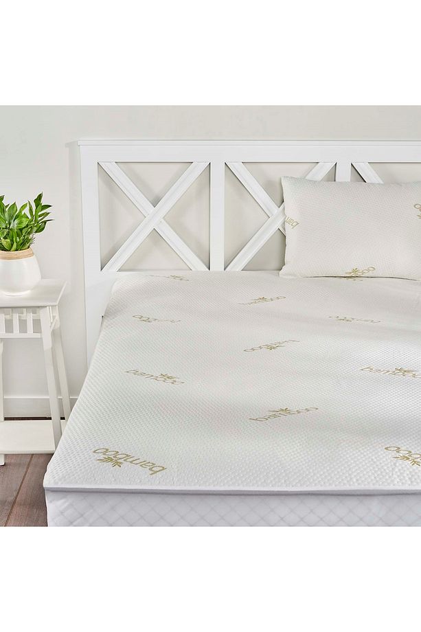 Luxury Bambu Sıvı Geçirmez Çift Kişilik Yatak Alezi - 1