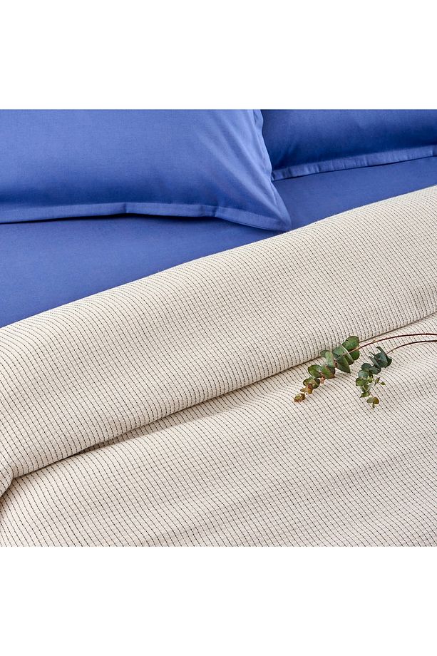 Plain Viskoz Çift Kişilik Çok Amaçlı Set Mavi - 2