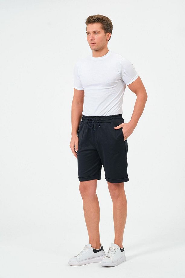 Erkek Düz Renk Regular Fit Bermuda Şort - 5