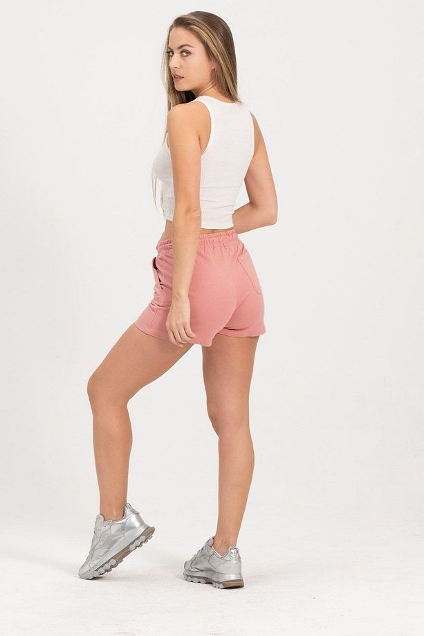 Kadın Gül Kurusu Şort Mini Spor Şort - 7