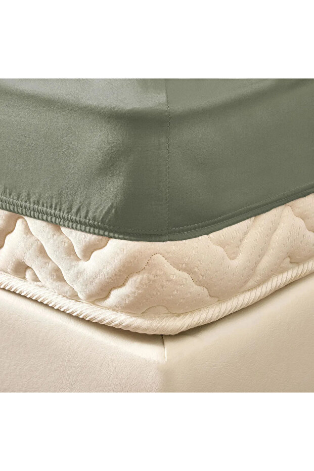 Soft Basic Single Fitted Sheet - Green - 100X200 cm - 2
