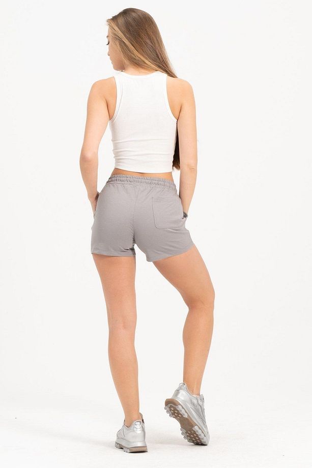 Kadın Taş Rengi Şort Mini Spor Şort - 7