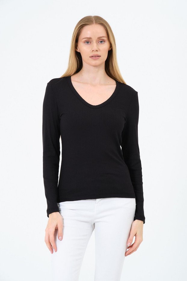 Women's V Neck Long Sleeve Camisole Blouse