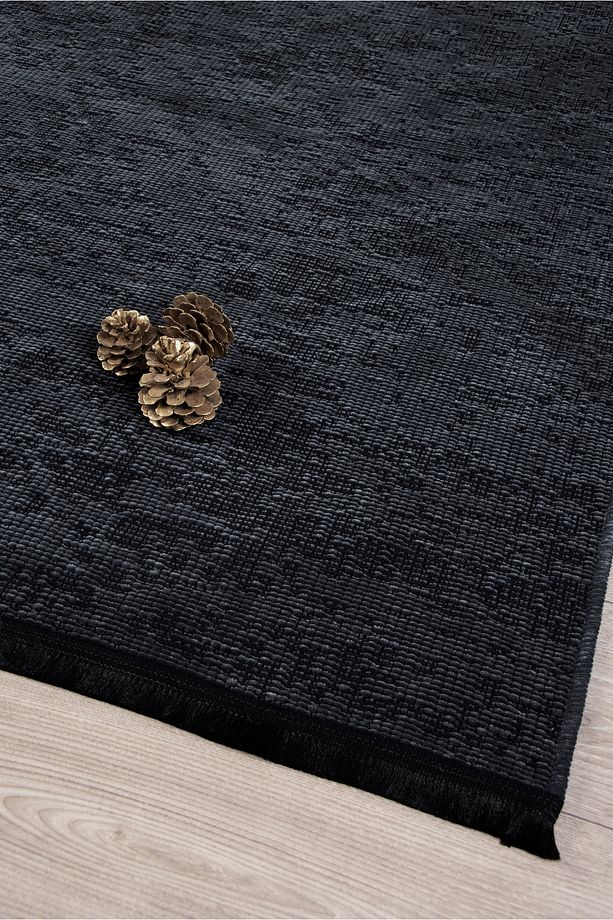 Antrasit Şönil Kilim Salon Oturma Çocuk Odası Hasır Sisal Yolluk Dokuma Makine Halısı Mutfak - 5