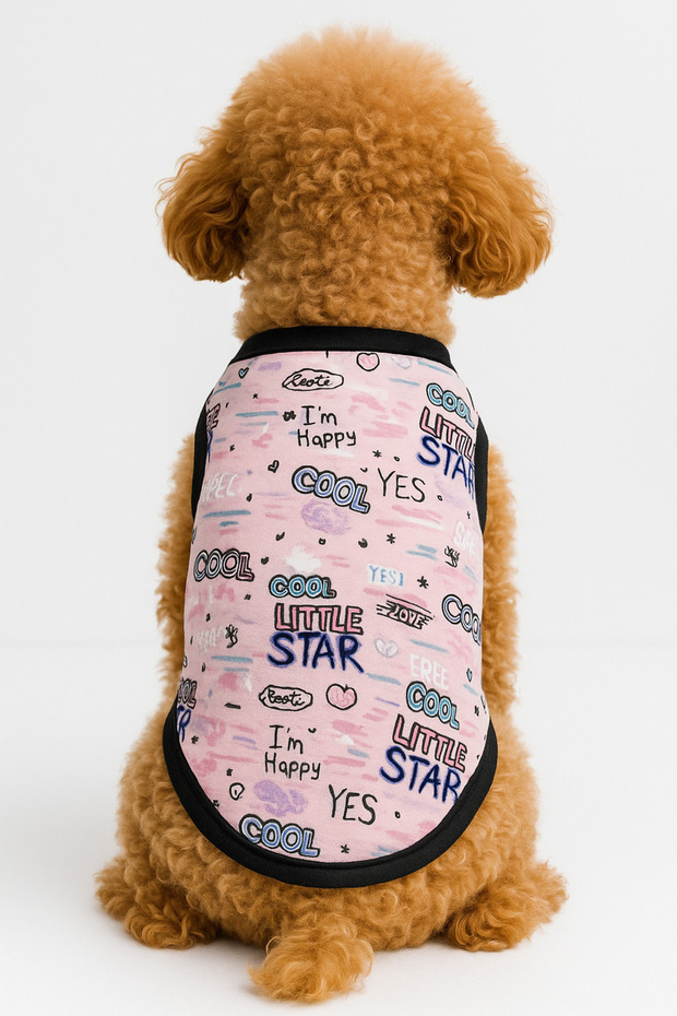 Organic Fabric Dog And Cat Outfit - Pink Starry