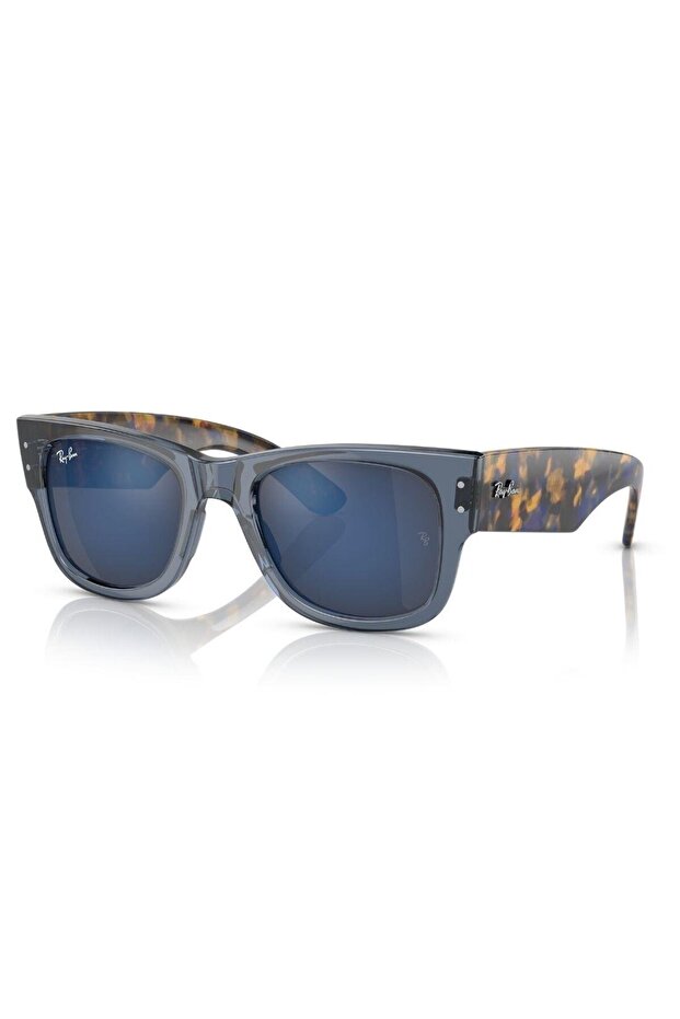 نظارات شمسية رايبان للجنسين Mega Wayfarer 0840-s 6638/o4 51-21، إطار مستطيل من خلات