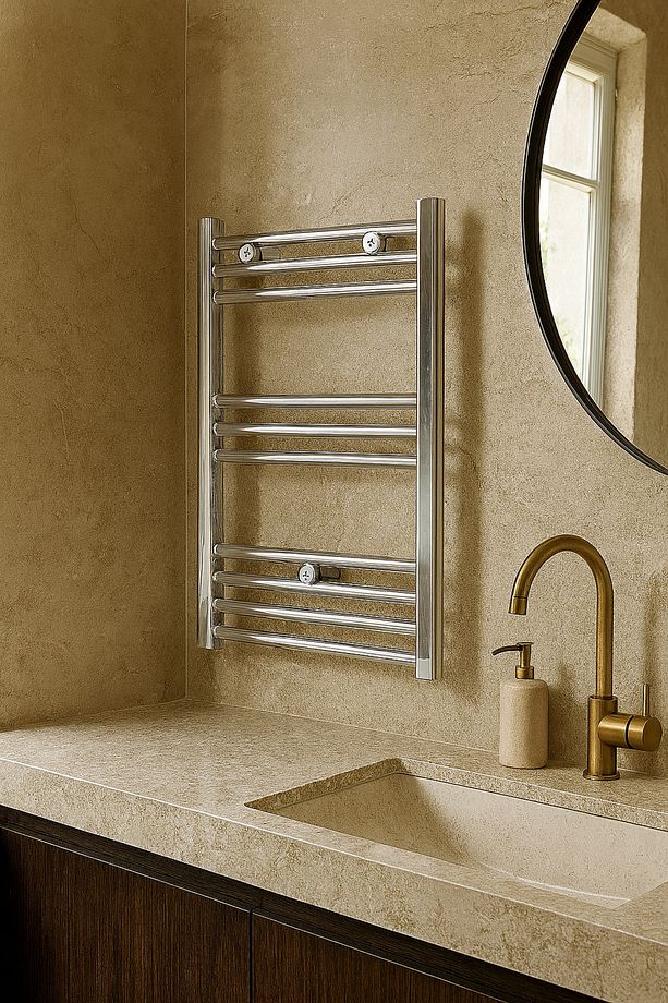 Krom Havlupan | Dikey Banyo Radyatörü | Modern Duvar Tipi Isıtıcı | Banyo Kaloriferi - 1