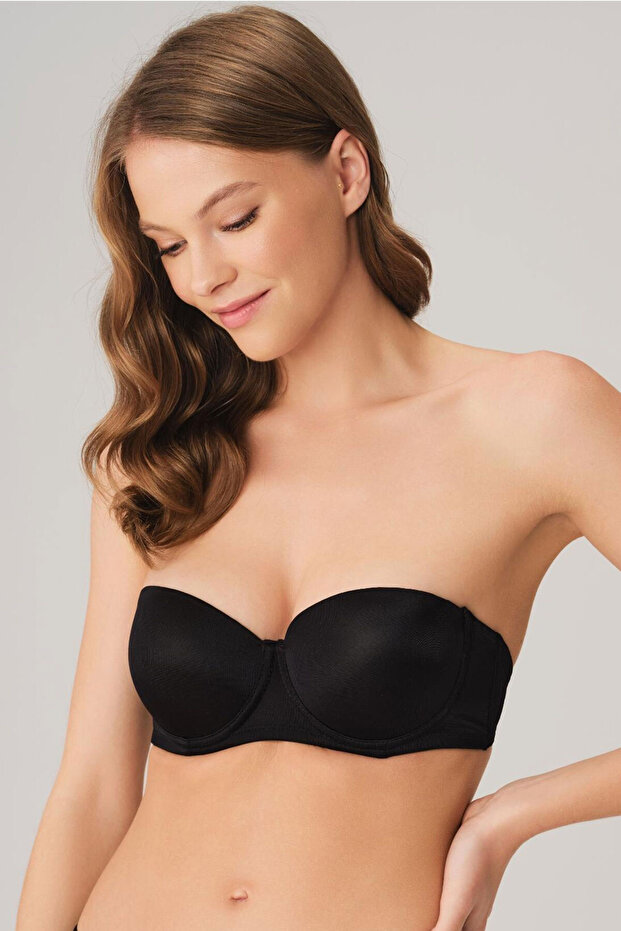 Strapless Bra with Underwire, Padding, Removable Straps - 2