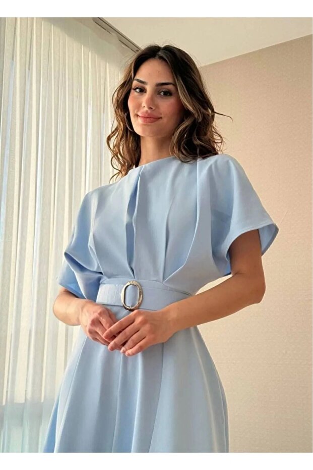 Kemer Detaylı Elbise - 1