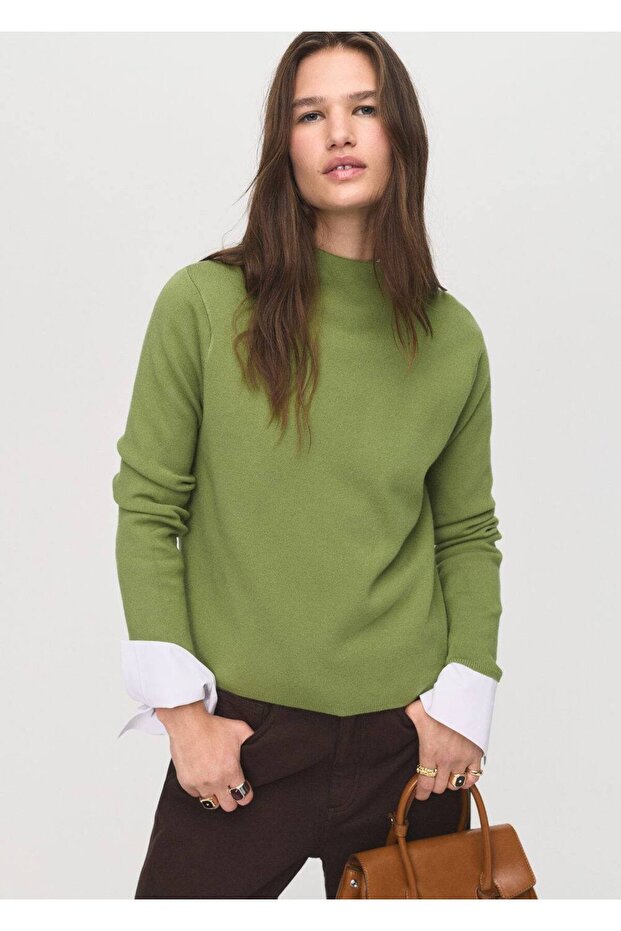 Perkins collar knitwear sweater