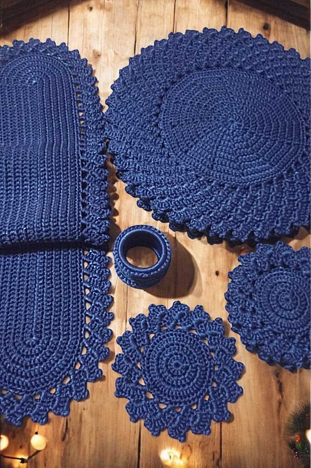 El Örgüsü Ribbon 6 Kişilik Çarkıfelek Model Supla Takımı - 4