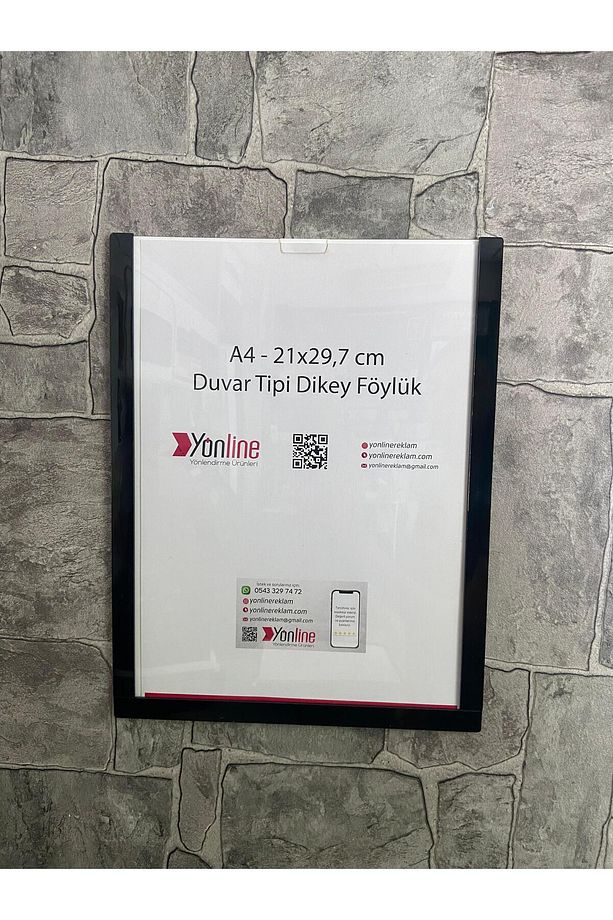 A4 Kolay Değiştirilebilir Duvar Ve Kapı Tipi Pleksi Föylük - 4