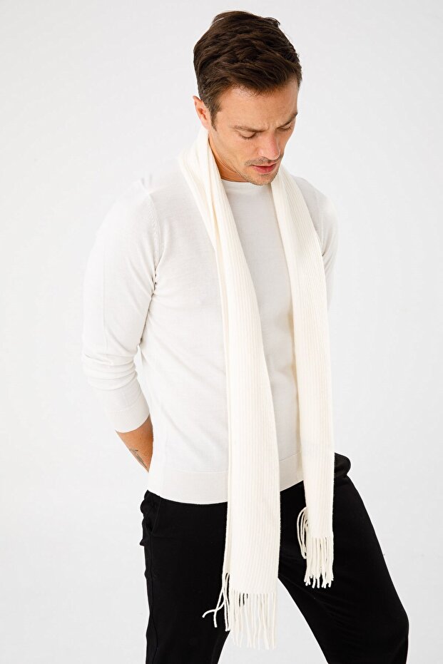 وشاح صوف عادي للرجال - 6