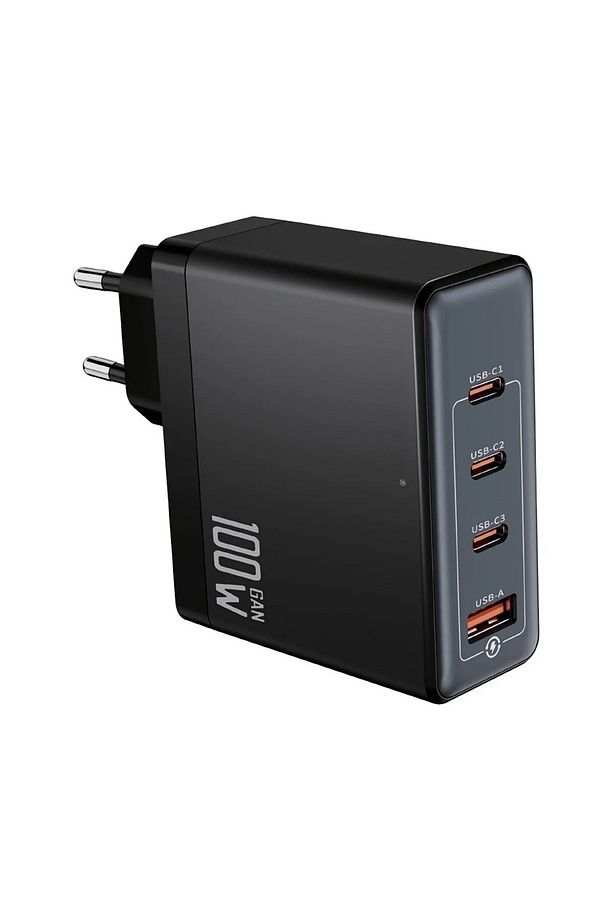 100WHızlı Şarj Adaptörü 3x Usb-C + 1x Usb-A Çoklu Port | Laptop & Telefon Uyumlu | Pd Power Delivery - 6