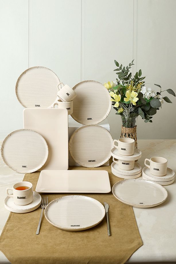 Deep Collection Mottolu Kahvaltı Takımı 20 Parça 6 Kişilik 22650-55 - 4