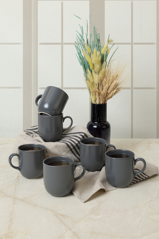 Mat Gri Ekinoks Kupa 10 Cm 6 Adet 959 - 1