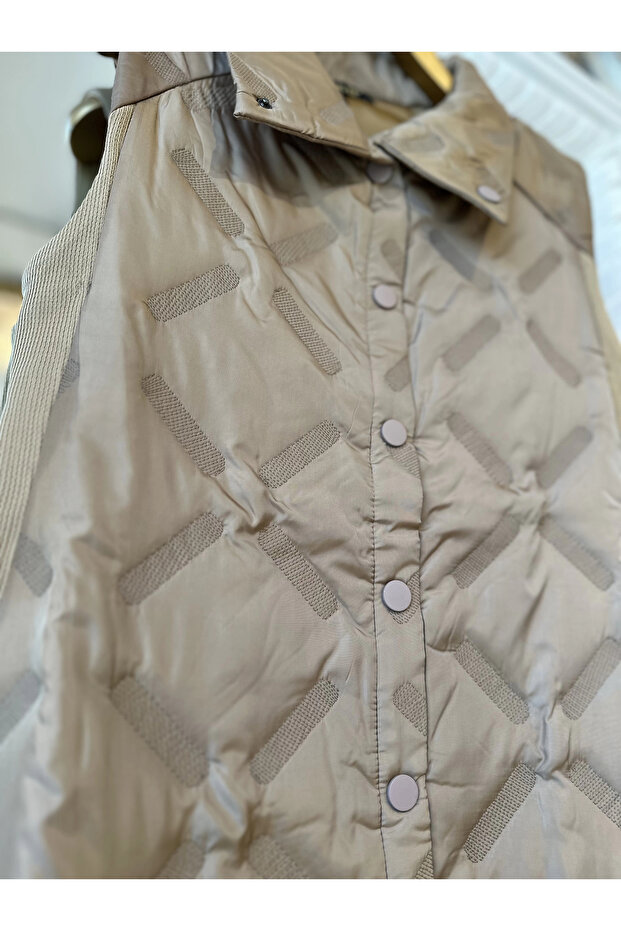 İNVEE 6916 Kapitone Camel Yelek - 3