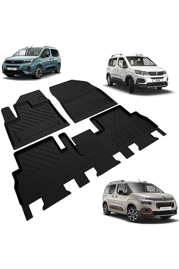 Peugeot Rifter Havuzlu Paspas 2019 2020 2021 2022 2023 2024 Kokusuz Yumuşak Active Allure Gt Line - 7