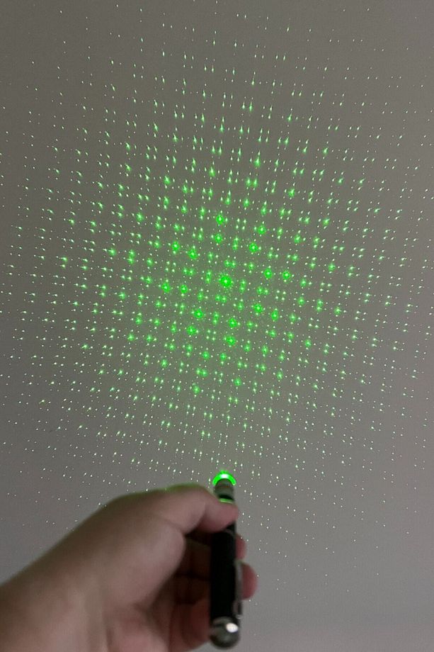 Green Pointer Lazer Güçlü Yeşil Gece Işığı Beş Modlu ( 5 Adet Başlık ) - 4