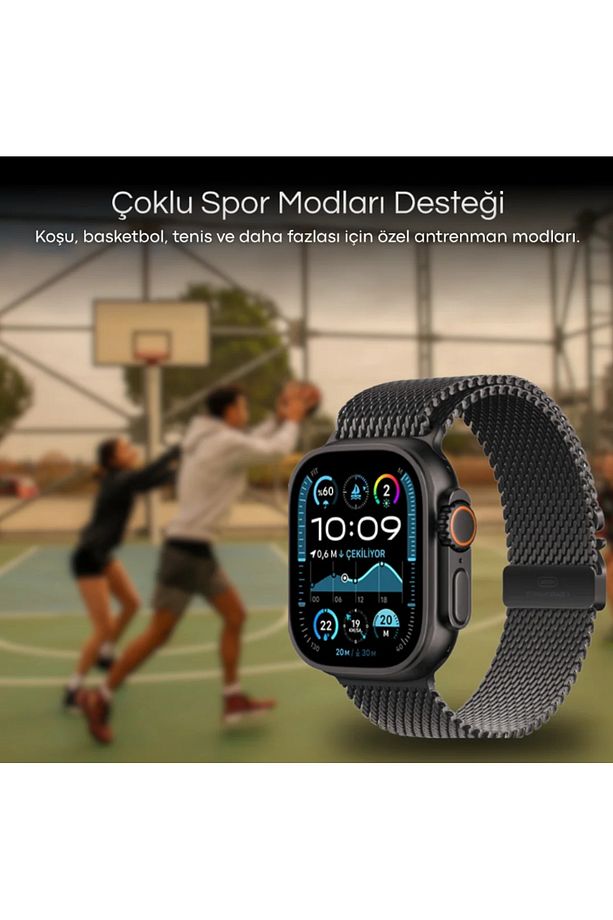Watch HK10 ULTRA 3 MAX - Amoled Ekran - Chatgpt- Çift çekirdek işlemci - 3Kordon (49mm) - 3