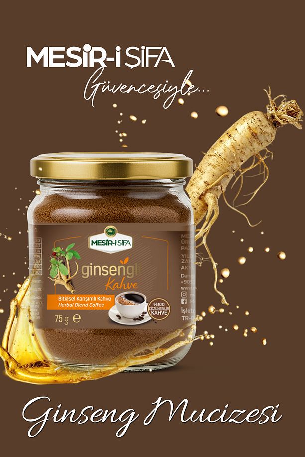 Ginsengli Kahve Bitkisel Karışımlı Çözünebilir Kahve 75gr - 2