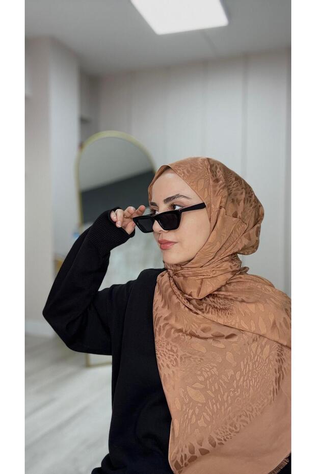 شال منقوش بنقشة الفهد 4370 سينامون - 3