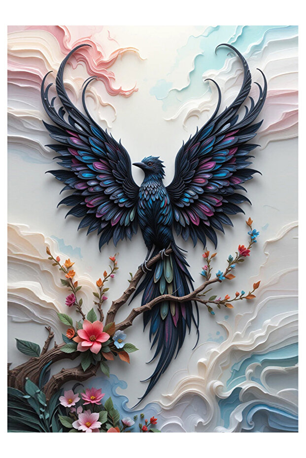 Anka Kuşu Ahşap Tablo - 1