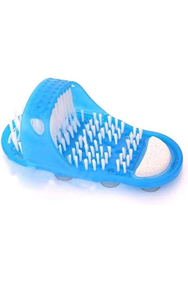 Easy Feet Foot Cleaner Easyfeet Foot Scrubber Brush Massager Clean Bathroom Shower Clean Blue Slippe