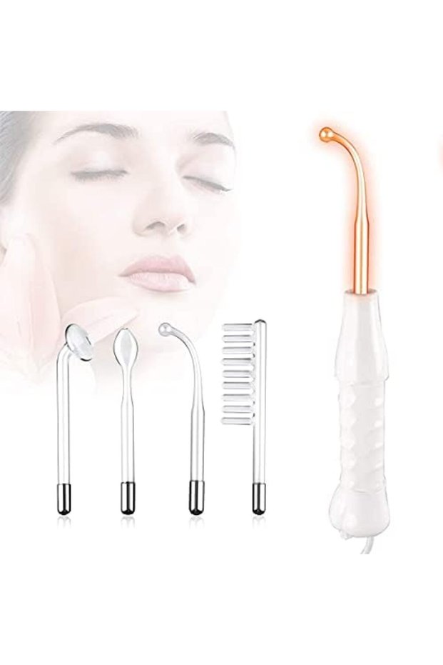 High Frequency Facial Wand Machine, FAZJEUNE 4 in 1 Portable Frequency Face Massager Face Care Sk
