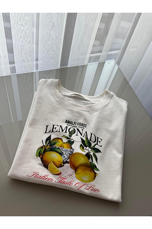 BEYAZ LEMONADE BASKILI TİŞÖRT - 2