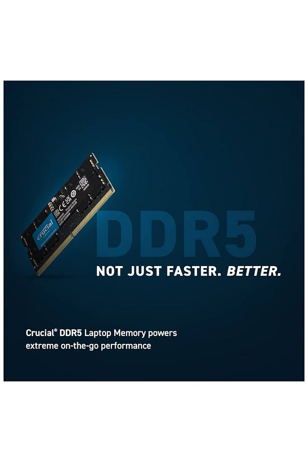 CT16G52C42S5, 16Gb, 5200Mhz, DDR5 Notebook RAM, SODIMM CL42 1.1V (By Micron) - 7