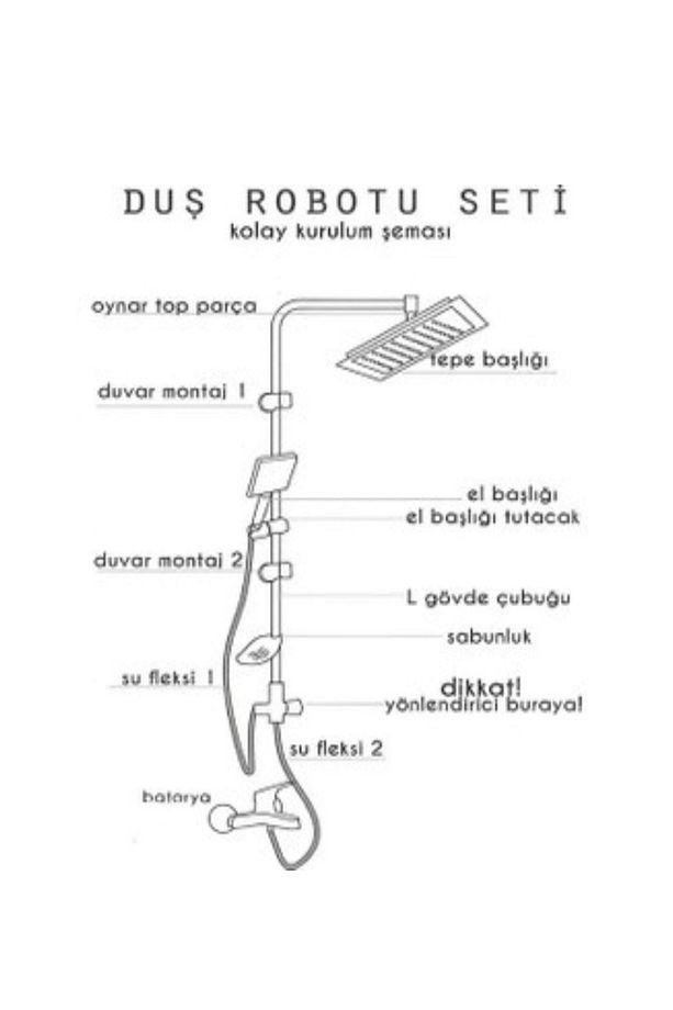 ROBOT DUŞ SETİ TEPE YAĞMURLAMA SÜRGÜLÜ - 3