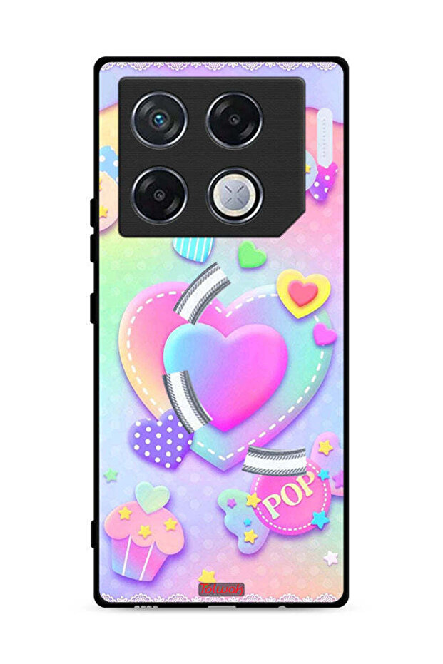 غطاء حماية لهاتف Infinix GT 20 Pro 5G برسومات قلوب البوب