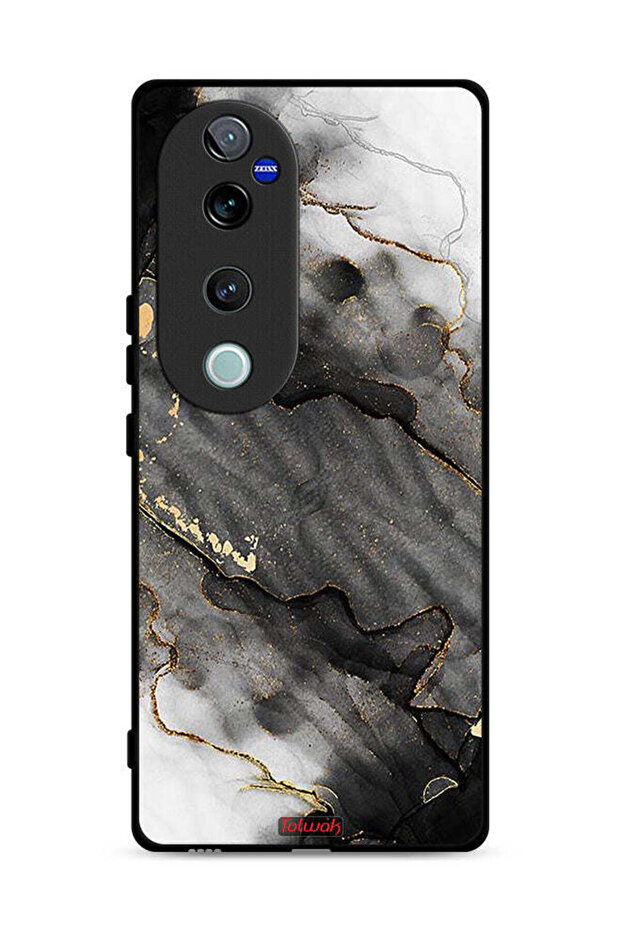 غطاء حماية لهاتف Vivo S19 Pro 5G بلون رخامي لامع